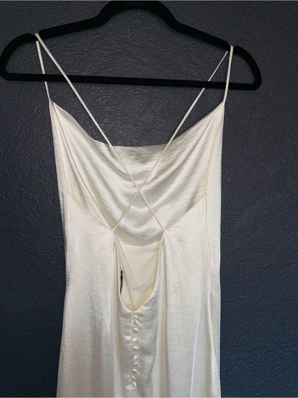 Open Back Satin Elliat Maxi dress SZ Small
